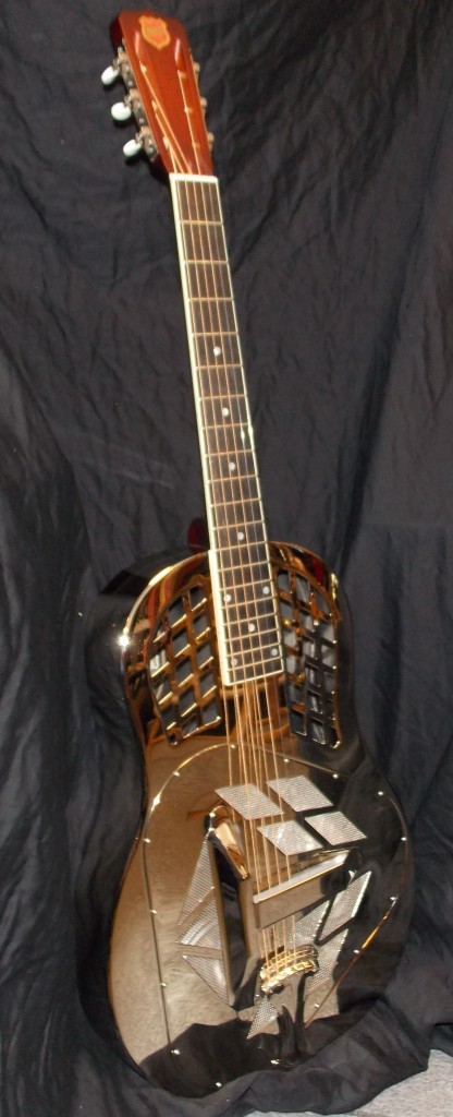 National Style 1 Tricone German Silver. Most style 1 National Tricones are made of bell brass. This one is made entirely of nickel silver, making for an instrument of uncommon clarity, volume, and complexity. The best Tricone you can buy. $3,795.00 made in San Luis Obsipo, California.